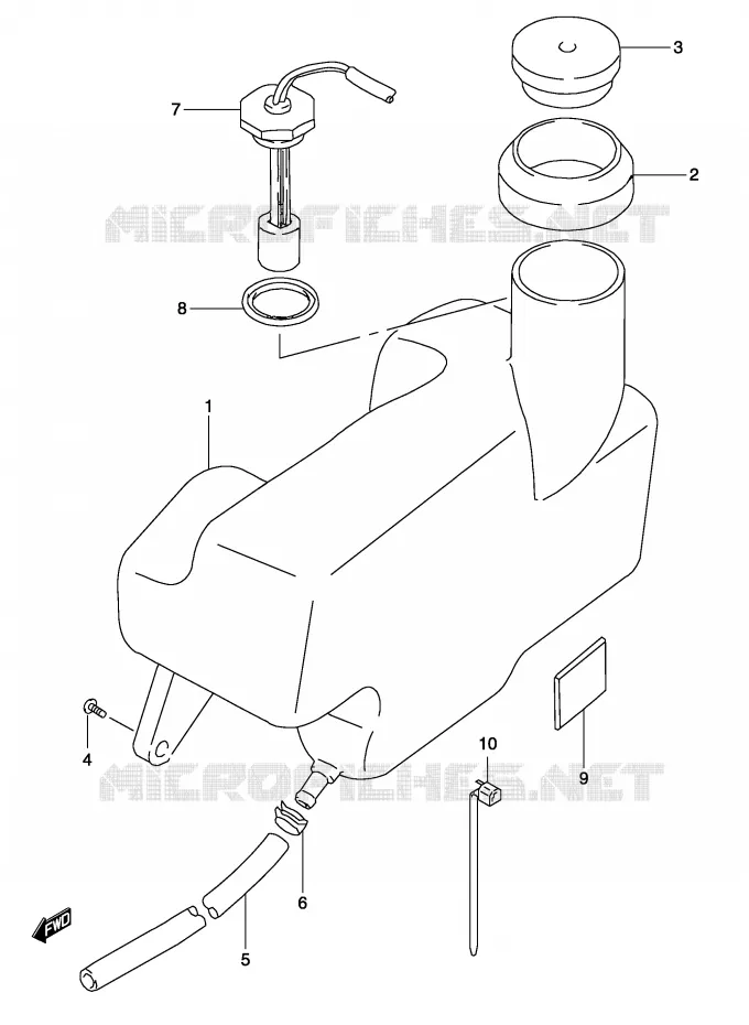OLIE TANK Suzuki SCOOTER 50 KATANA 2004  AY50K4(P19)