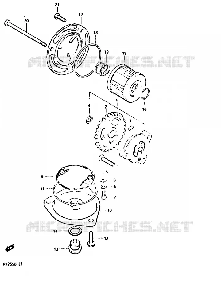OLIEPOMP Suzuki MOTO 125 DR 1983  DR125SD(Z/D)