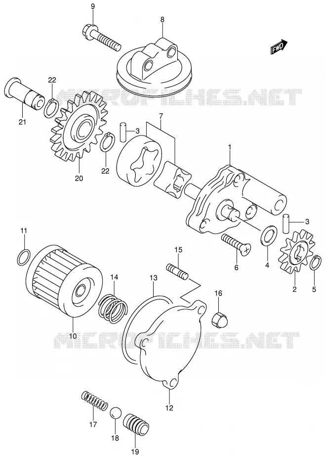 OLIEPOMP Suzuki MOTO 400 DR-Z 2001  DR-Z400SK1(E2)