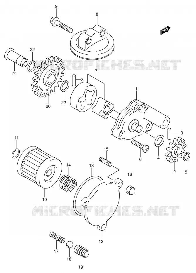 OLIEPOMP Suzuki MOTO 400 DR-Z 2001  DR-Z400SK1(E3/E28)