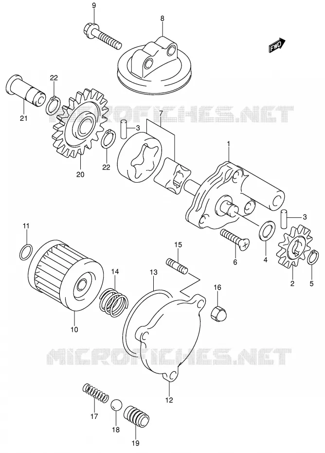 OLIEPOMP Suzuki MOTO 400 DR-Z 2004  DR-Z400K4(E1)