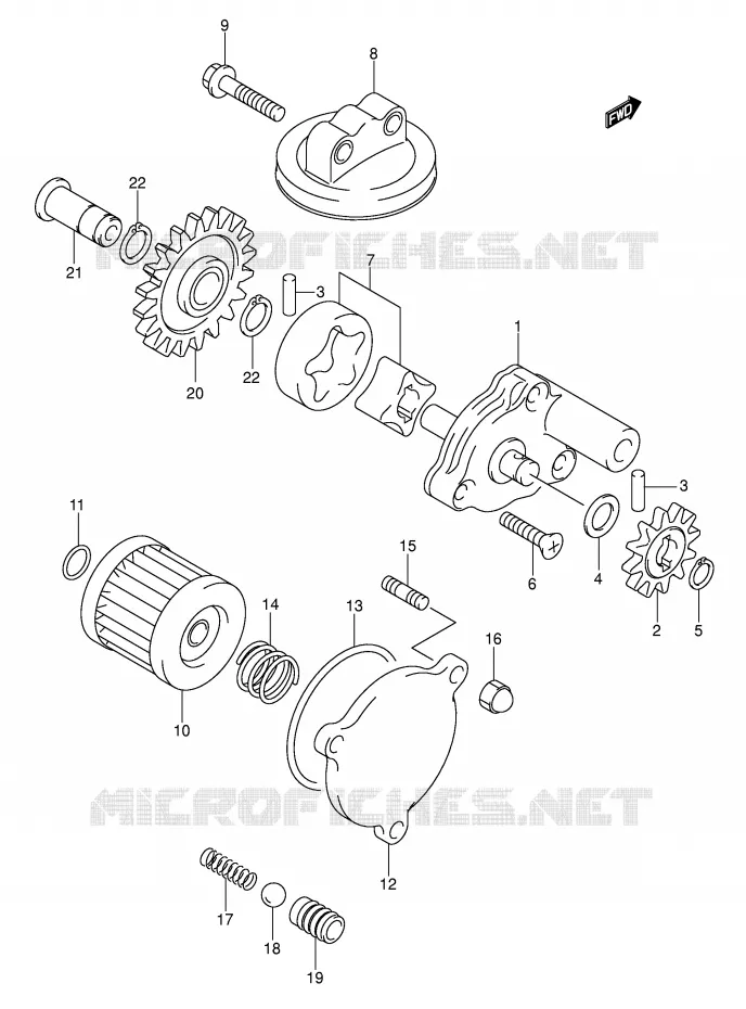 OLIEPOMP Suzuki MOTO 400 DR-Z 2007  DR-Z400SK7(E2)
