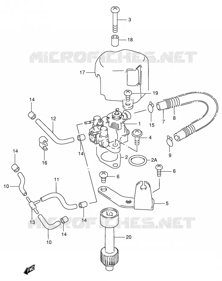 OLIEPOMP Suzuki SCOOTER 100 ADDRESS 1999  AG100X(E71)