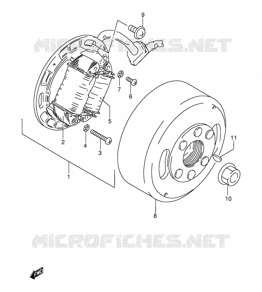 ONTSTEKING Suzuki MOTO 115 AP 1998  AX115SW(E71)