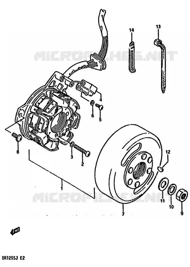 ONTSTEKING Suzuki MOTO 125 DR 1985  DR125SF(F/H/J)