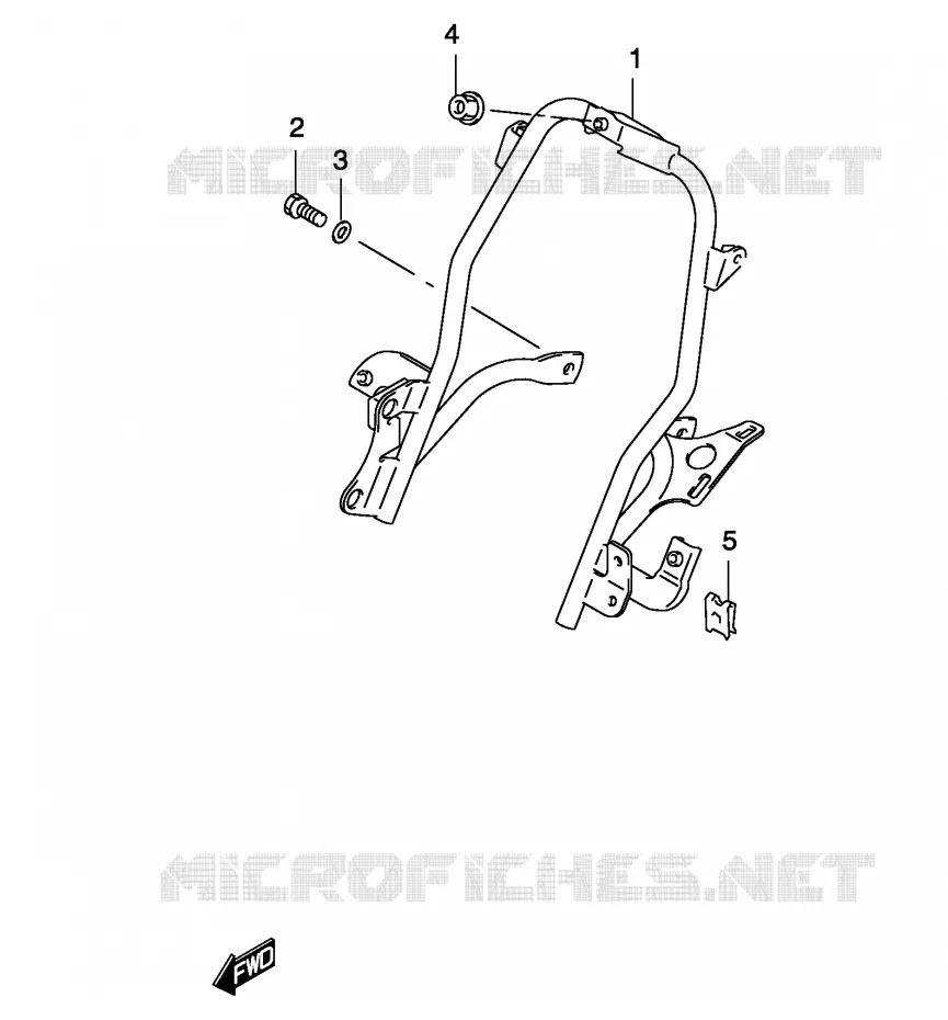 RADIATOR BRACE (MODELE AY50) Suzuki SCOOTER 50 KATANA 2004  AY50WK4(P19)