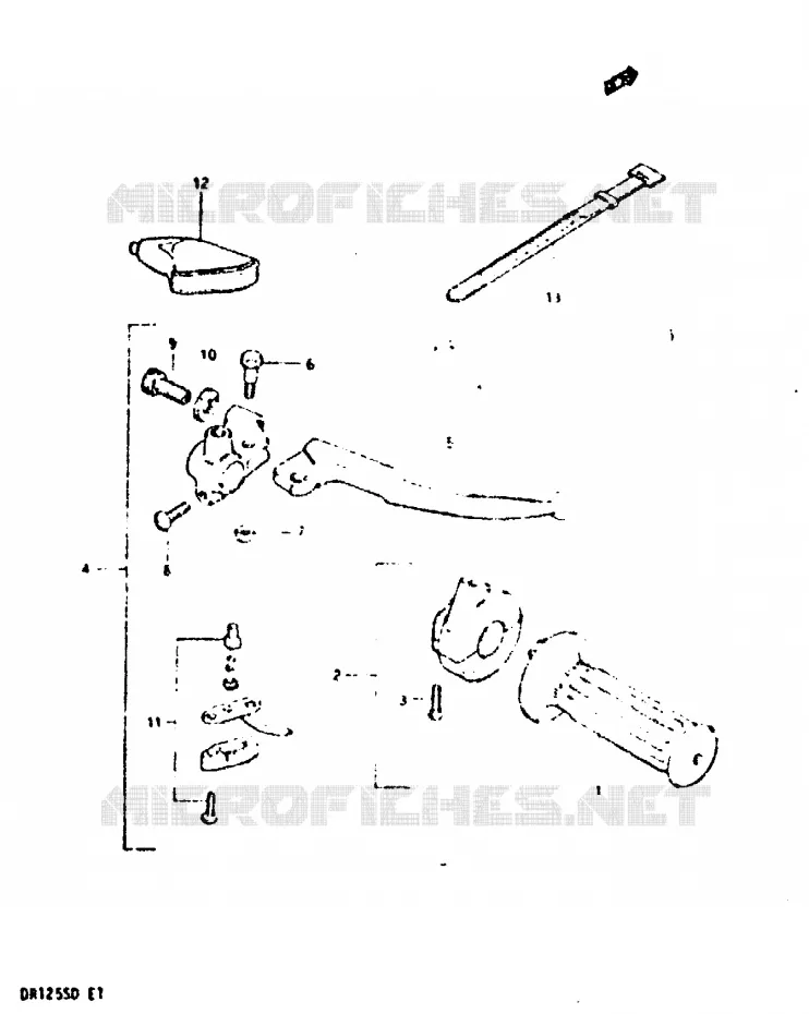 RIGHT SWITCH - HANDGREEP Suzuki MOTO 125 DR 1983  DR125SD(Z/D)