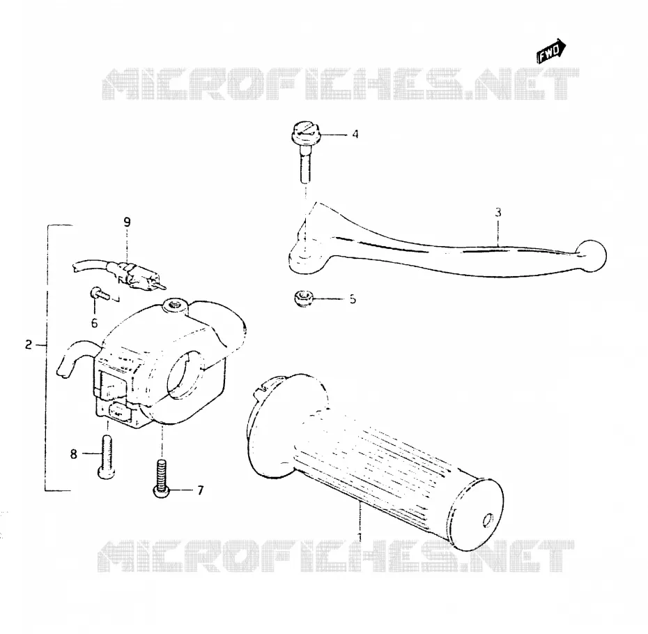 RIGHT SWITCH - HANDGREEP Suzuki SCOOTER 50 CL 1983  CL50D(D)