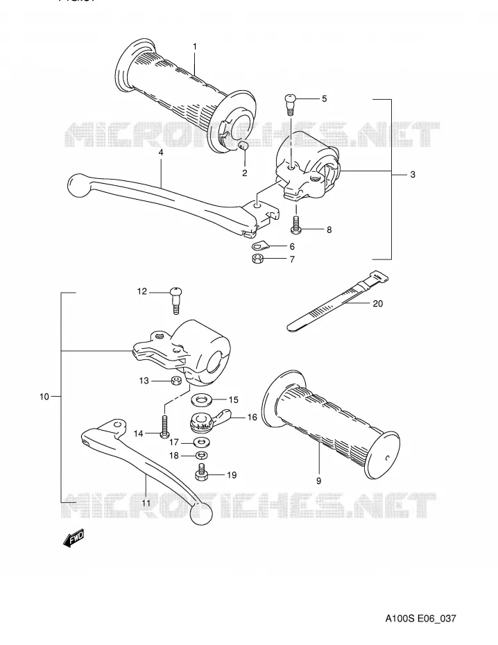 SCHAKELAARS Suzuki MOTO 100 A100 1994  A100R(E6)