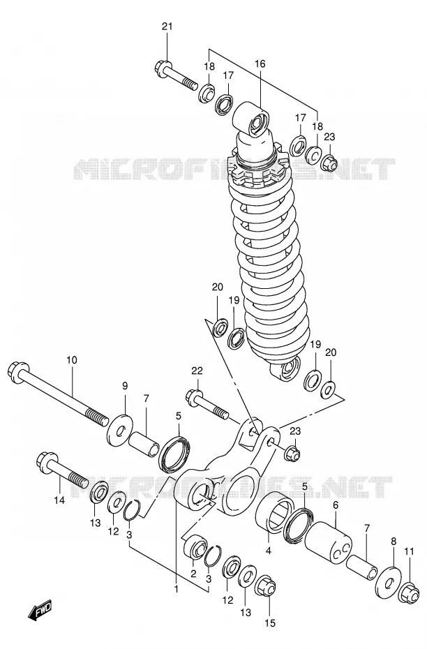 SCHOKBREKER AANEENSCHAKELING Suzuki MOTO 125 DF 2000  DF125EY(E4)
