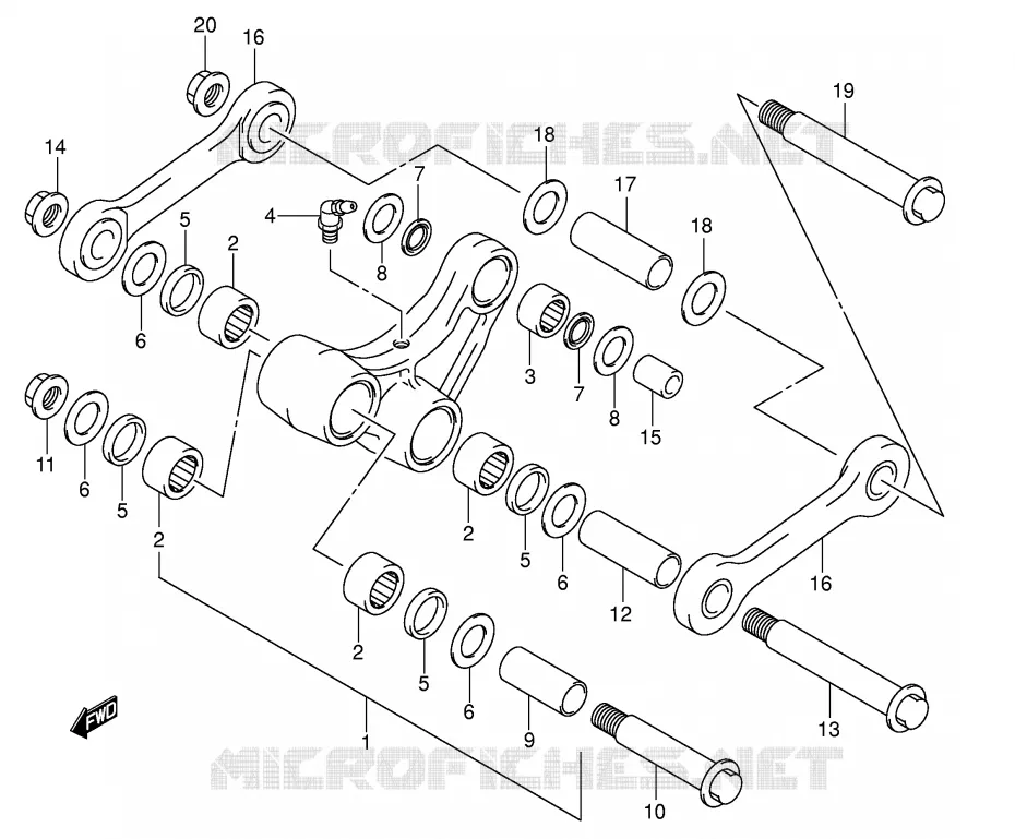 SCHOKBREKER AANEENSCHAKELING Suzuki MOTO 400 DR-Z 2002  DR-Z400EK2(E1)