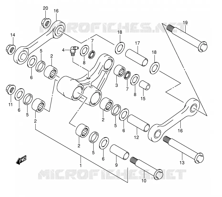 SCHOKBREKER AANEENSCHAKELING Suzuki MOTO 400 DR-Z 2007  DR-Z400EK7(E3/E28)
