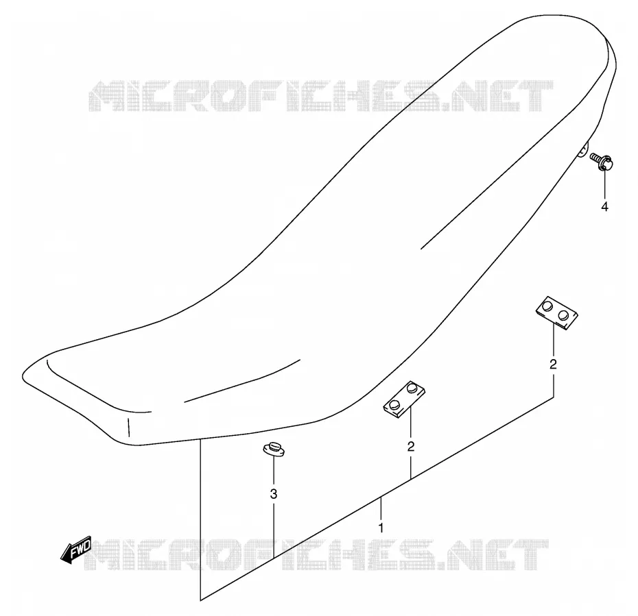 SEAT (MODELE K2/K3/K4) Suzuki MOTO 400 DR-Z 2000  DR-Z400EY(E1)