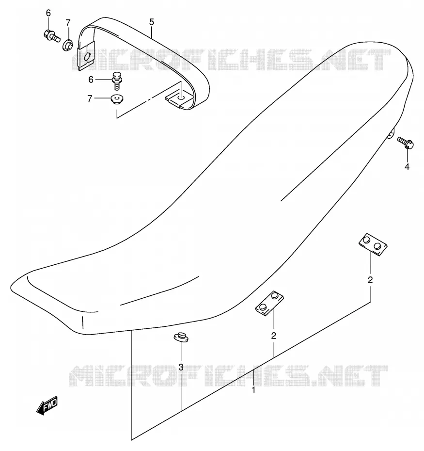 SEAT (MODELE K2/K3/K4) Suzuki MOTO 400 DR-Z 2001  DR-Z400SK1(E3/E28)