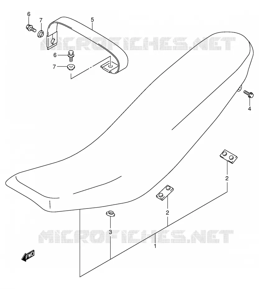 SEAT (MODELE K2/K3/K4) Suzuki MOTO 400 DR-Z 2002  DR-Z400SK2(E2)