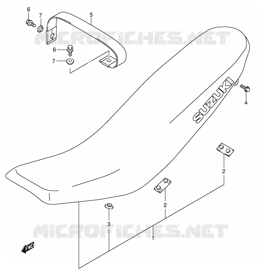 SEAT (MODELE Y/K1) Suzuki MOTO 400 DR-Z 2002  DR-Z400SK2(E3/E28)
