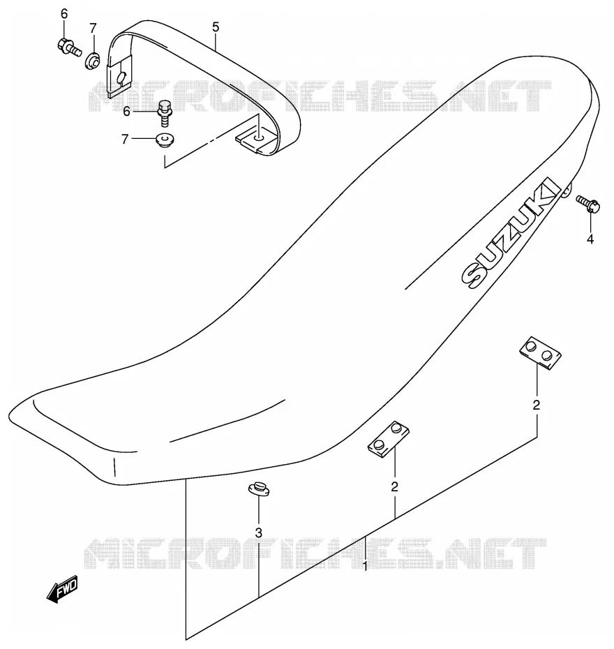 SEAT (MODELE Y/K1) Suzuki MOTO 400 DR-Z 2003  DR-Z400SK3(E2)