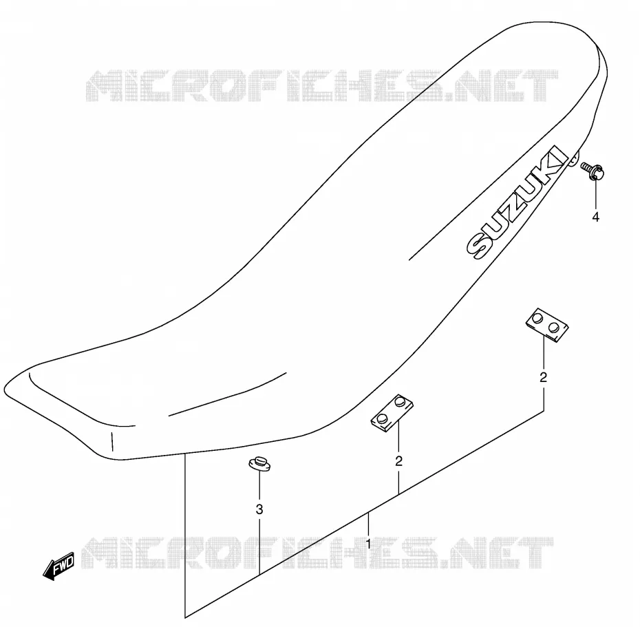 SEAT (MODELE Y/K1) Suzuki MOTO 400 DR-Z 2004  DR-Z400EK4(E1)