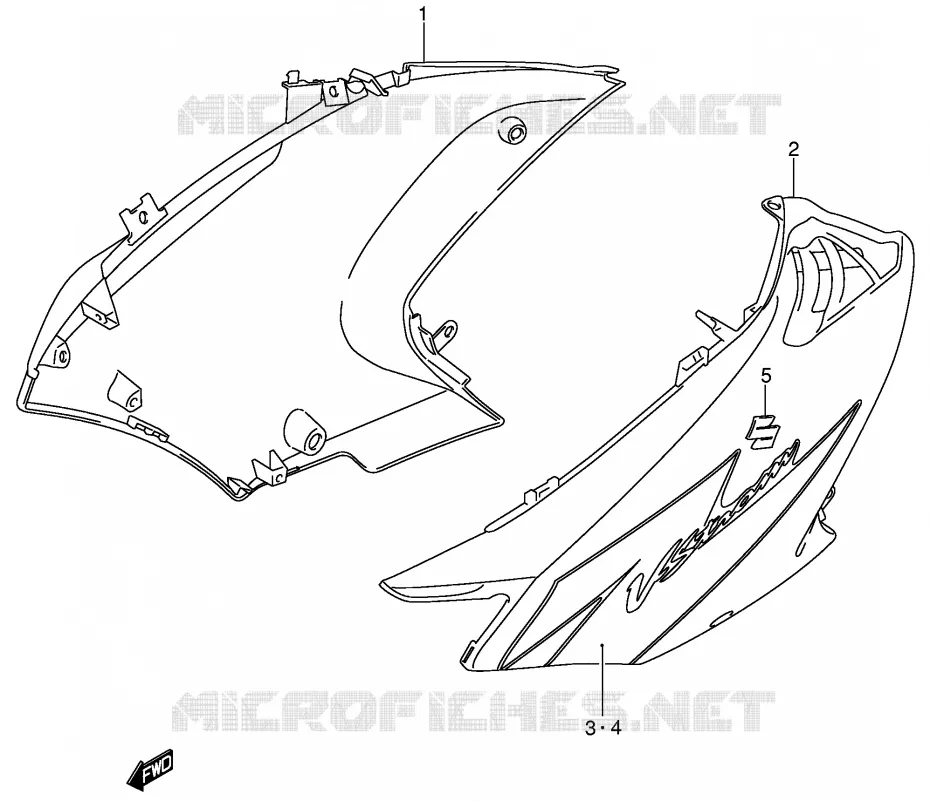 SIDE KUIP (MODELE K5) Suzuki MOTO 650 V-STROM 2006  DL650K6(E2)