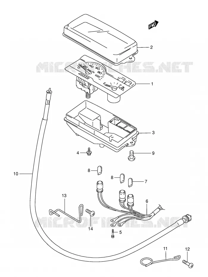 SNELHEIDSMETER (MODELE T/V/W/X/Y) Suzuki SCOOTER 125 BURGMAN 1999  AN125UX(E2)