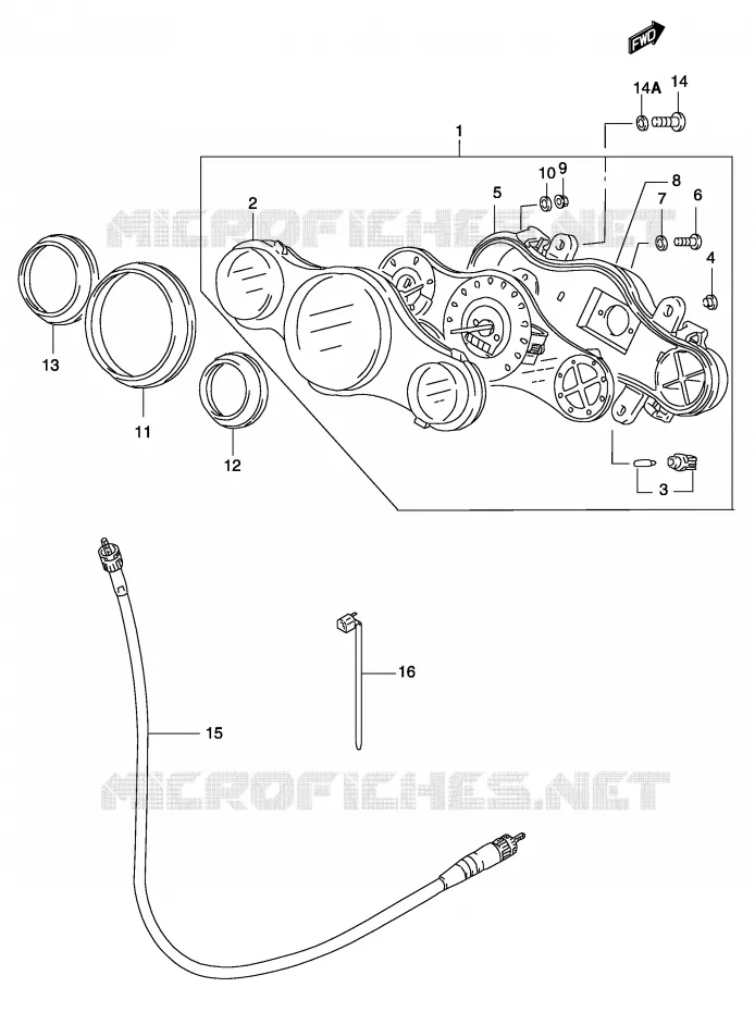 SNELHEIDSMETER Suzuki SCOOTER 50 KATANA 2003  AY50SK3(P19)