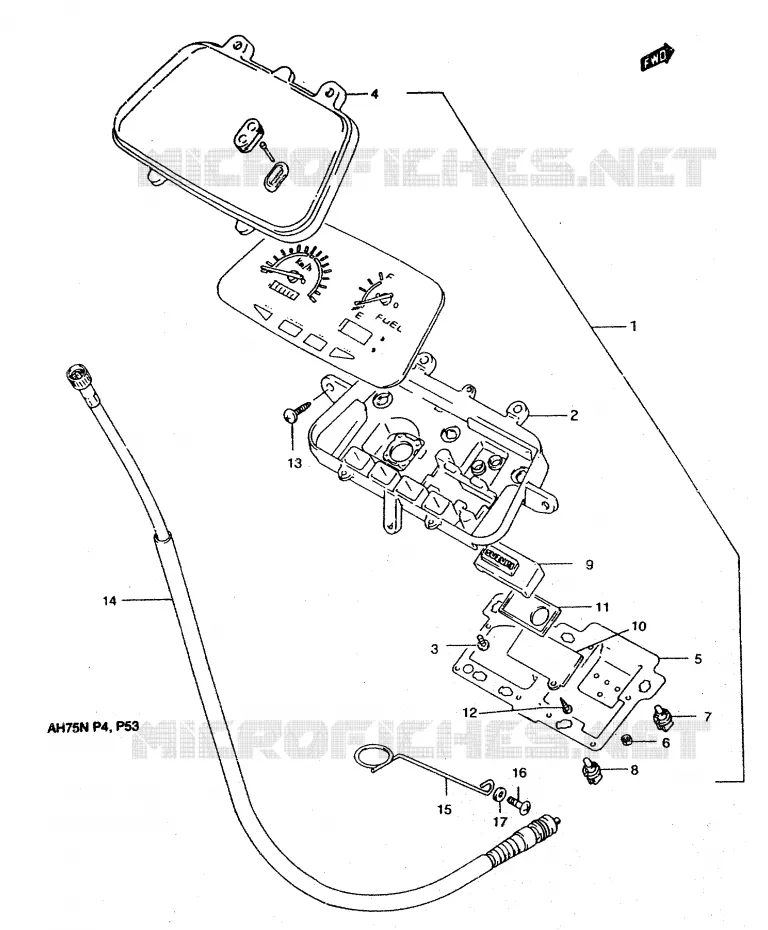 SNELHEIDSMETER Suzuki SCOOTER 75 ADDRESS 1992  AH75N