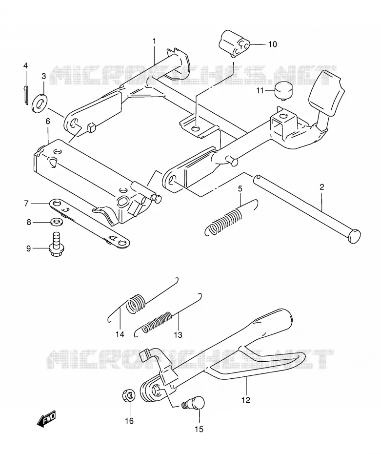STAND (MODELE S/T/V/W/X) Suzuki SCOOTER 125 BURGMAN 2000  AN125UY(E2)