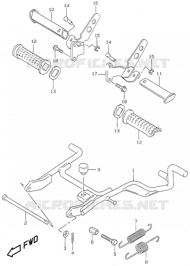 STAND (model X/Y/K1) Suzuki SCOOTER 50 KATANA 2000  AY50WRY(V/W/X/Y)