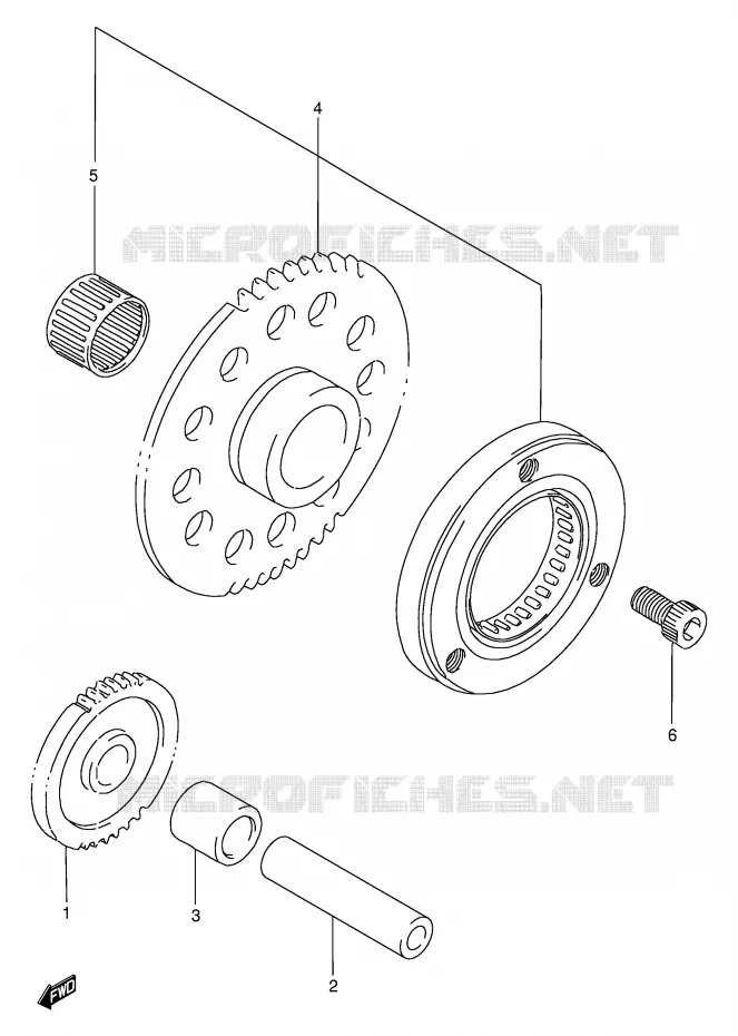 STARTMOTOR CLUTCH Suzuki MOTO 200 DF 1997  DF200EV