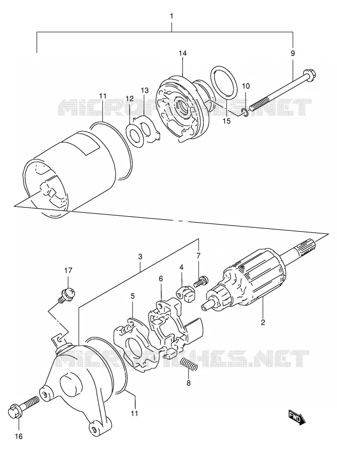 STARTMOTOR Suzuki MOTO 125 DF 1999  DF125EX(E4)