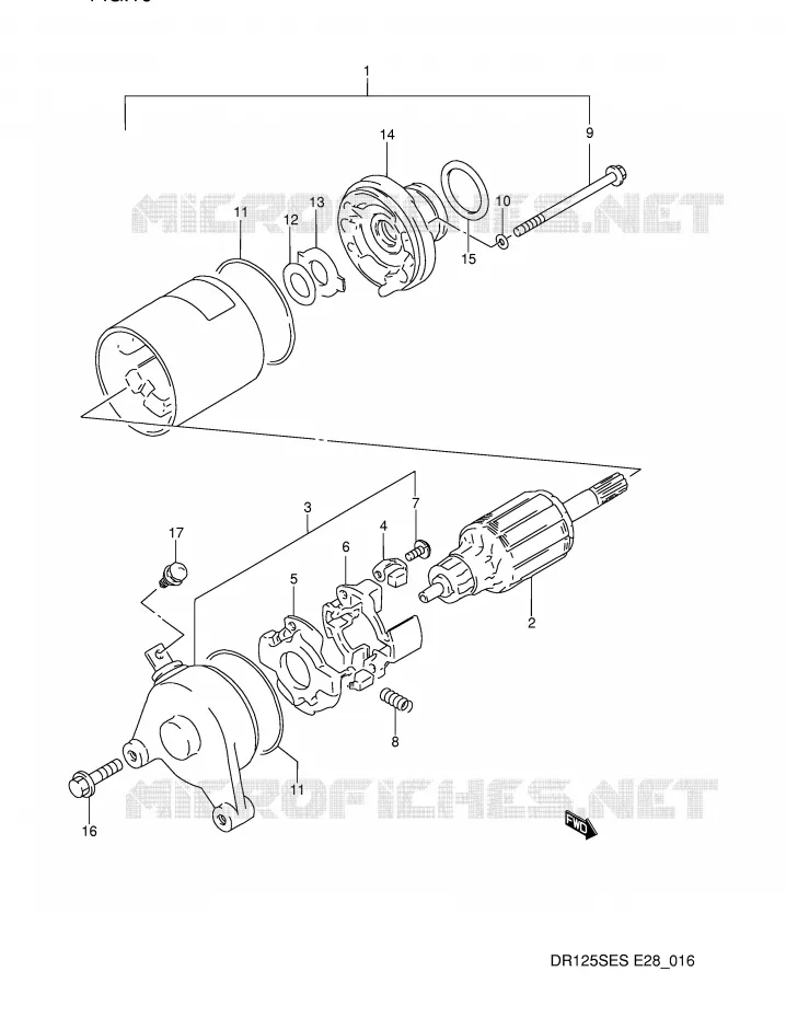 STARTMOTOR Suzuki MOTO 125 DR 1995  DR125SES(E28)