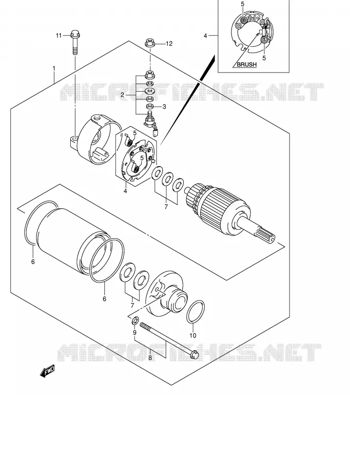 STARTMOTOR Suzuki MOTO 400 DR-Z 2006  DR-Z400SK6(E2)