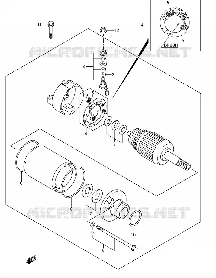 STARTMOTOR Suzuki MOTO 400 DR-Z 2008  DR-Z400SK8(E3/E28)