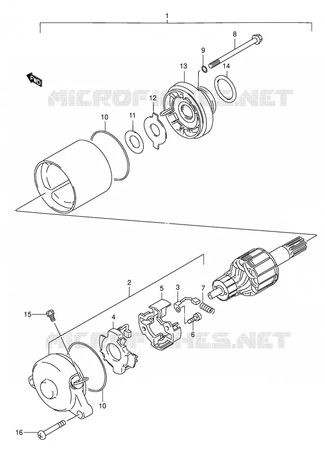STARTMOTOR Suzuki SCOOTER 125 BURGMAN 2000  AN125UY(E2)