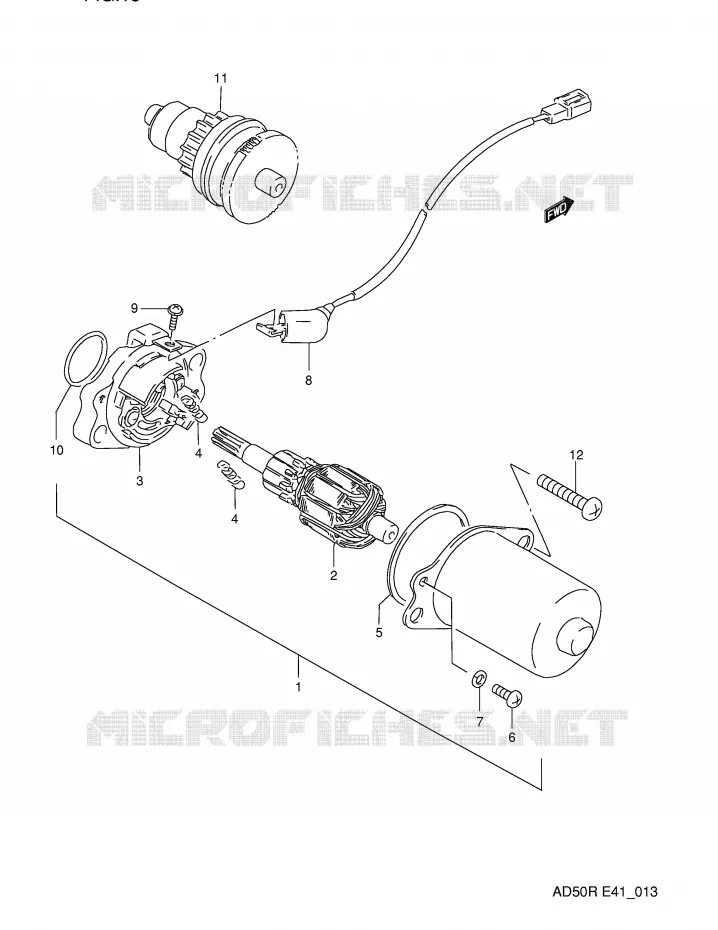 STARTMOTOR Suzuki SCOOTER 50 AD 1989  AD50WK(E41)