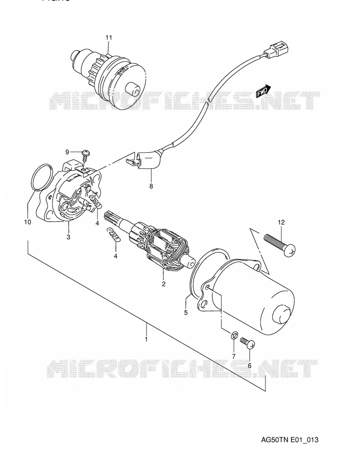 STARTMOTOR Suzuki SCOOTER 50 ADDRESS 1992  AG50TN(E1)
