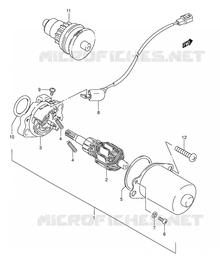 STARTMOTOR Suzuki SCOOTER 50 AJ 1996  AJ50T(E29)