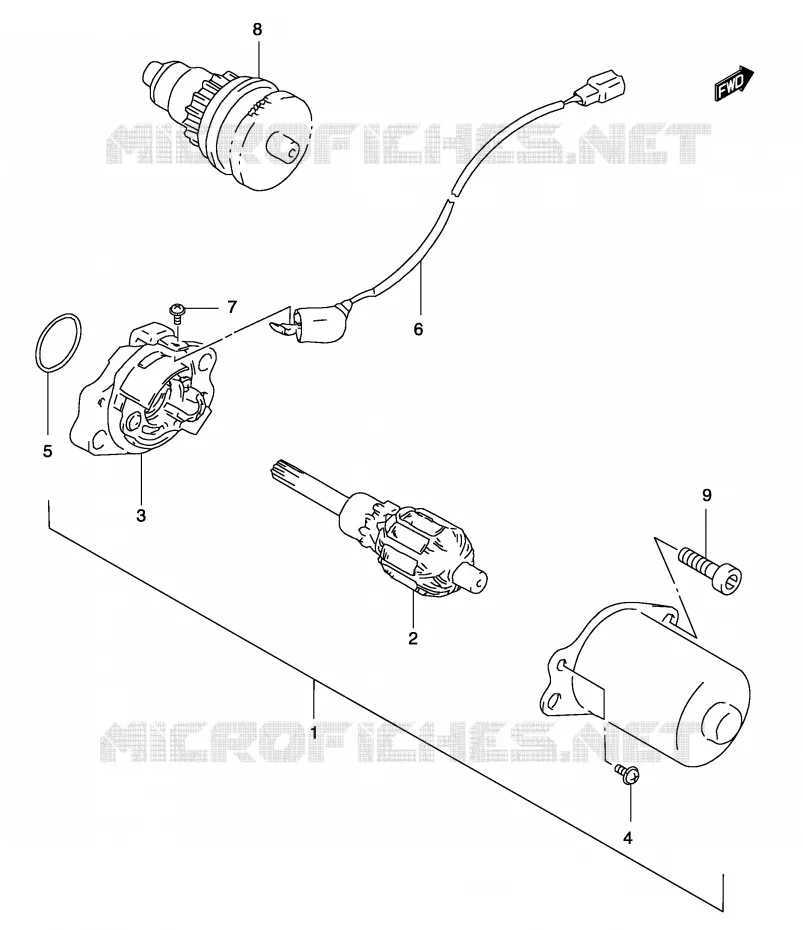 STARTMOTOR Suzuki SCOOTER 50 KATANA 2004  AY50WK4(P19)