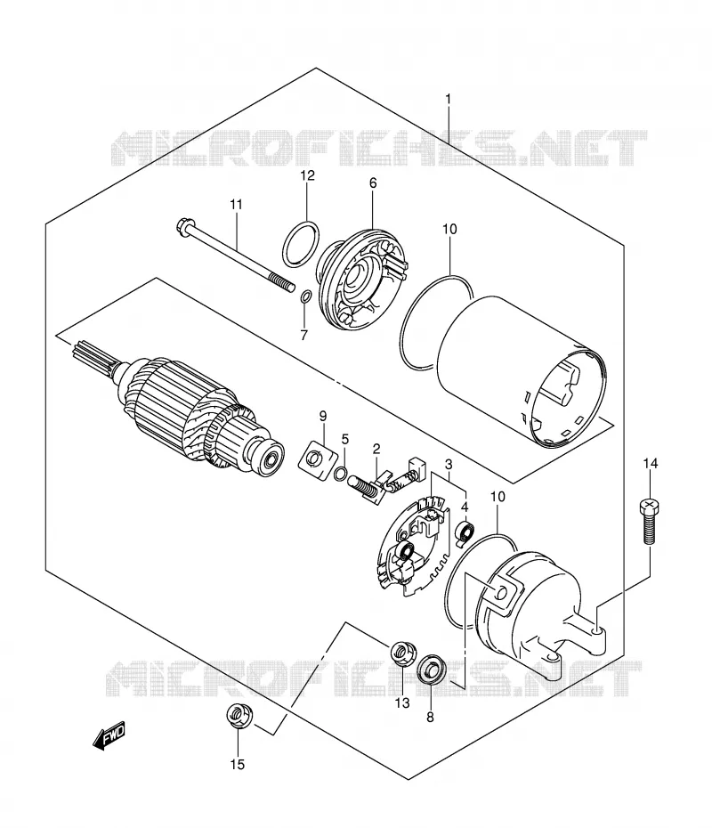 STARTMOTOR Suzuki SCOOTER 650 BURGMAN 2004  AN650K4(E2)