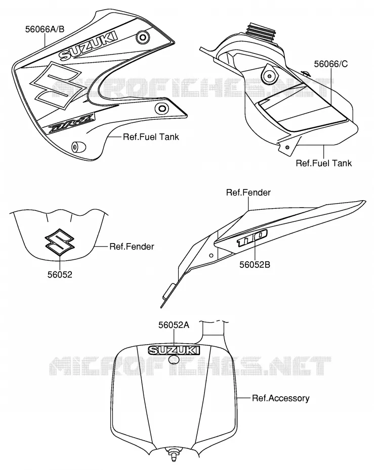 STICKERS (DR-Z110 K4) Suzuki MOTO 110 DR-Z 2003  DR-Z110K3(E24)