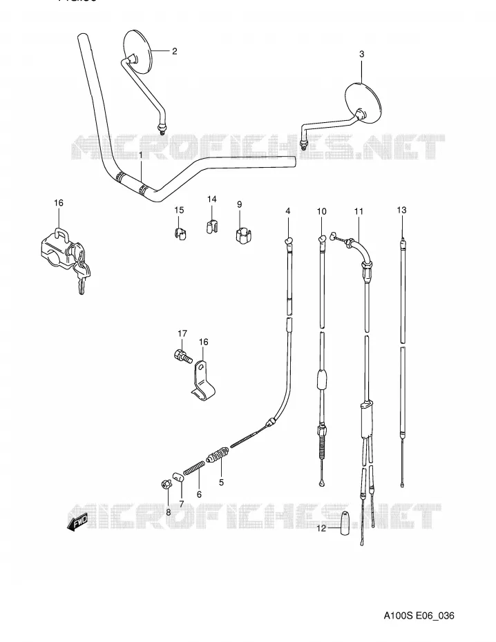 STUUR - KABELS Suzuki MOTO 100 A100 1994  A100R(E6)