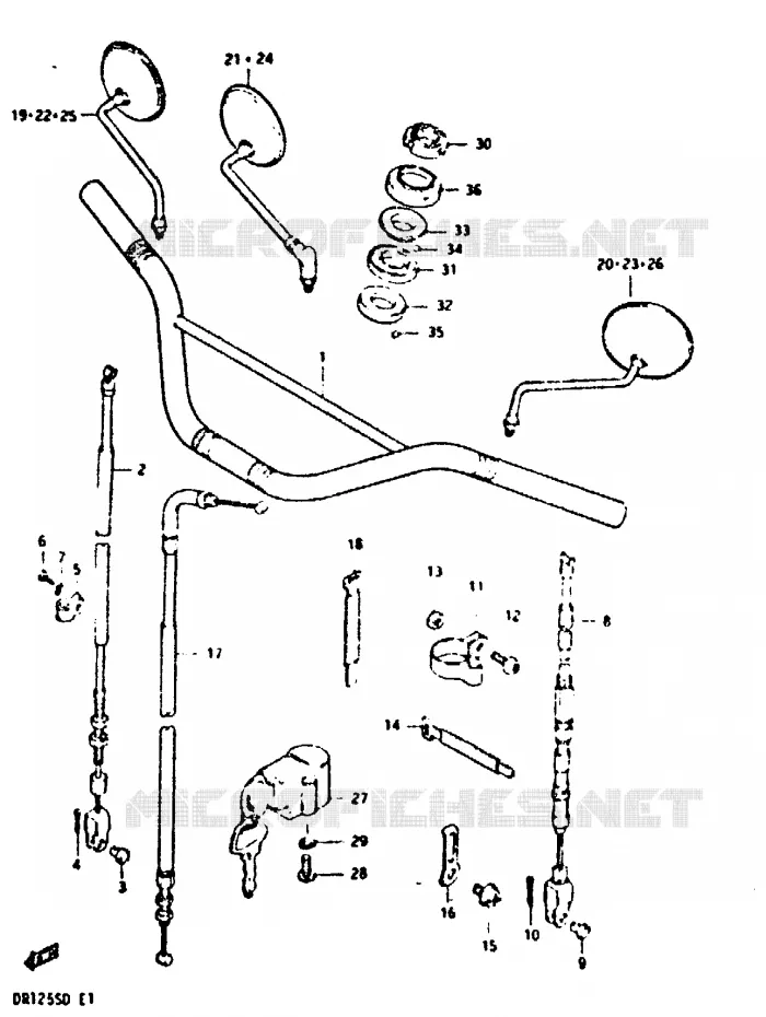 STUUR Suzuki MOTO 125 DR 1983  DR125SD(Z/D)