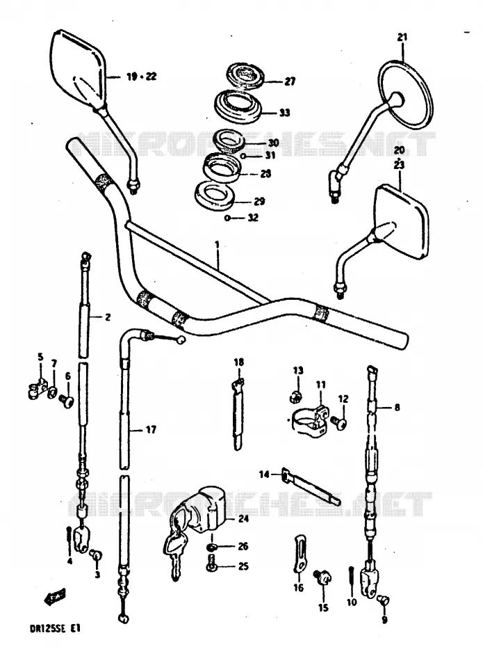 STUUR Suzuki MOTO 125 DR 1984  DR125SE