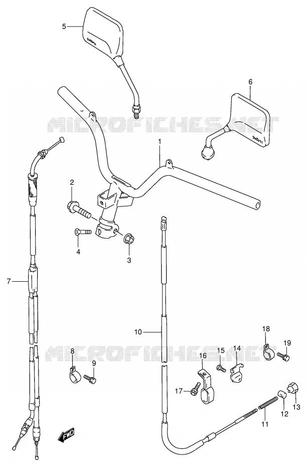 STUUR Suzuki SCOOTER 100 ADDRESS 1996  AG100T(E71)