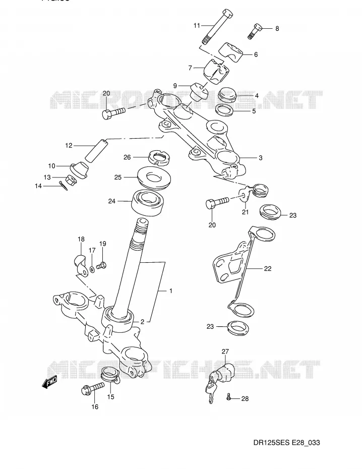 STUURKOLOM Suzuki MOTO 125 DR 1994  DR125SER(E28)