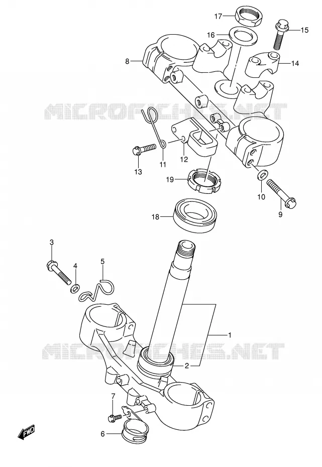 STUURPEN (E1,P37) Suzuki MOTO 400 DR-Z 2005  DR-Z400EK5(E1)