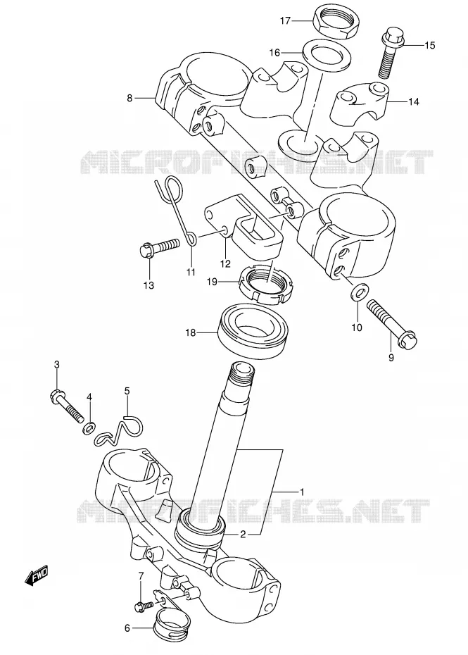 STUURPEN Suzuki MOTO 400 DR-Z 2006  DR-Z400EK6(E3/E28)
