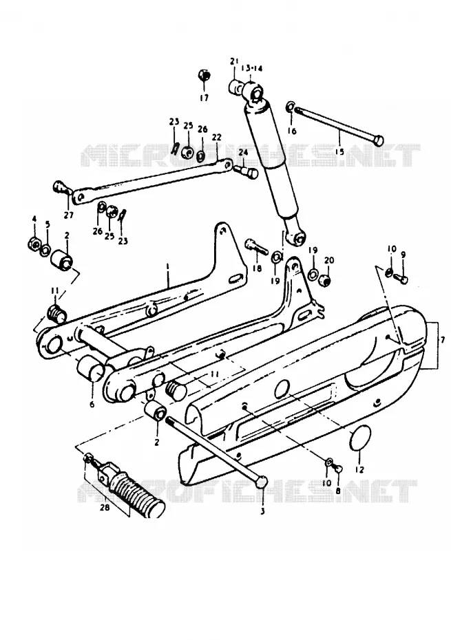 SWINGARM Suzuki MOTO 100 A100 1992  A100N(K/L/M/N/4)