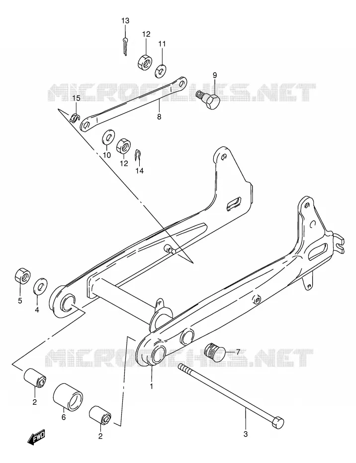 SWINGARM Suzuki MOTO 120 BX 1995  BX120S(P97)