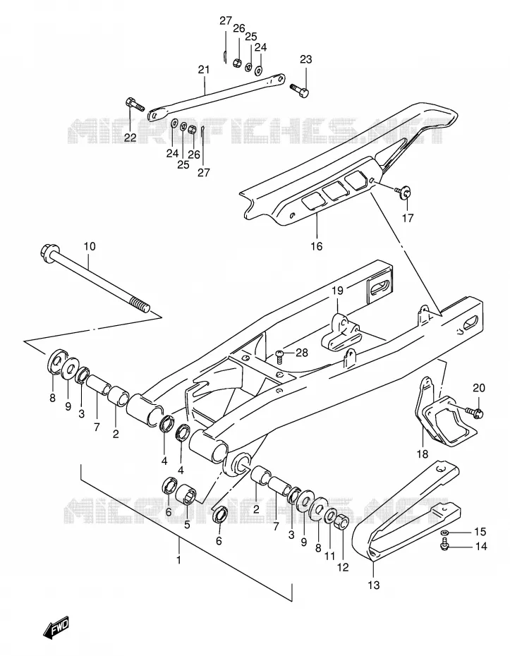 SWINGARM Suzuki MOTO 125 DF 1999  DF125EX(E4)
